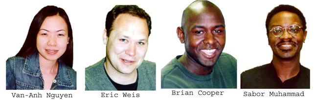 Picture of Fishman Award Winners: Van-Anh Nguyen, Eric Weis, Brian Cooper, Sabor Muhammad